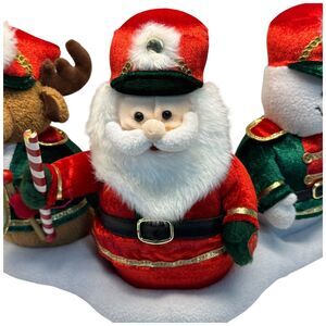 PanAsian Animated Santa Band Plush Singing Snowman Reindeer Pals READ